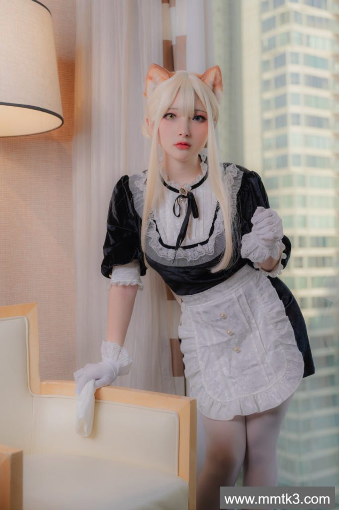 图片[18]-小丁 情趣白丝女仆-原神图库