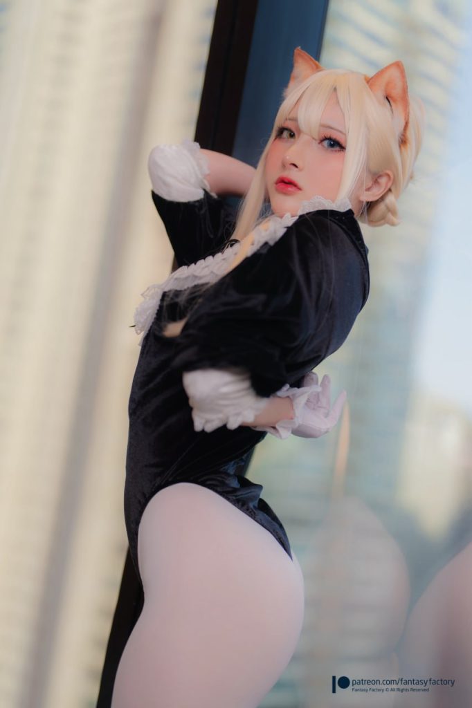 图片[3]-小丁 情趣白丝女仆-原神图库